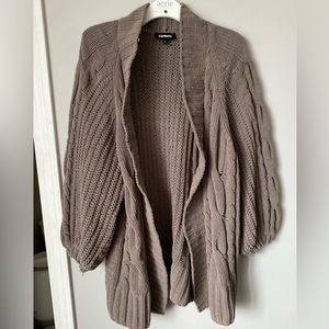 Express oversized chunky knit cardigan xsmall
